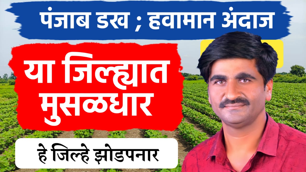 Panjab Dakh यांचा अंदाज: पुढील ८ दिवस राज्यात जोरदार पाऊस