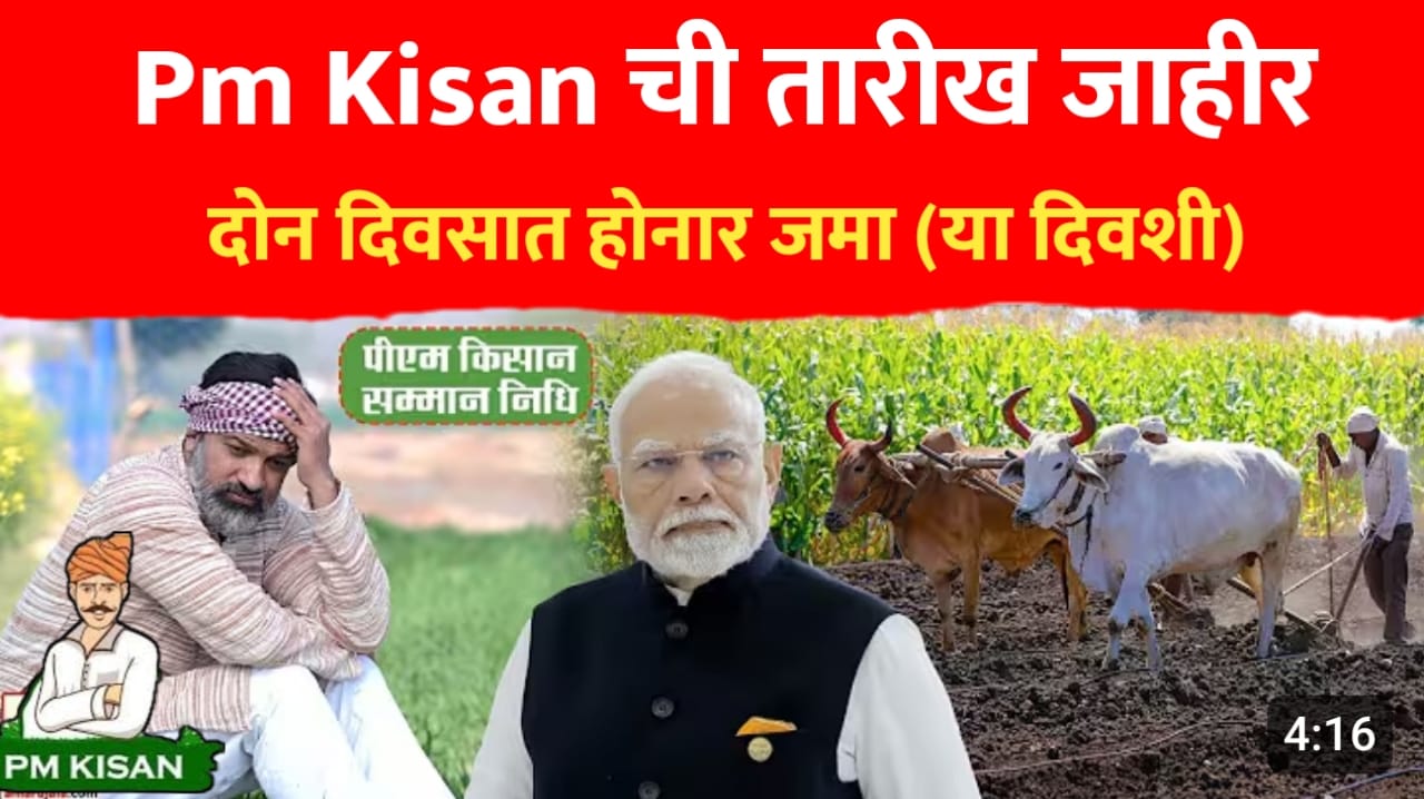 पीएम-किसान योजनेचा २० वा हप्ता जाहीर! या तारखेला होनार जमा